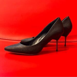 BCBGMAXAZRIA All Leather w/ Gunmetal Stiletto